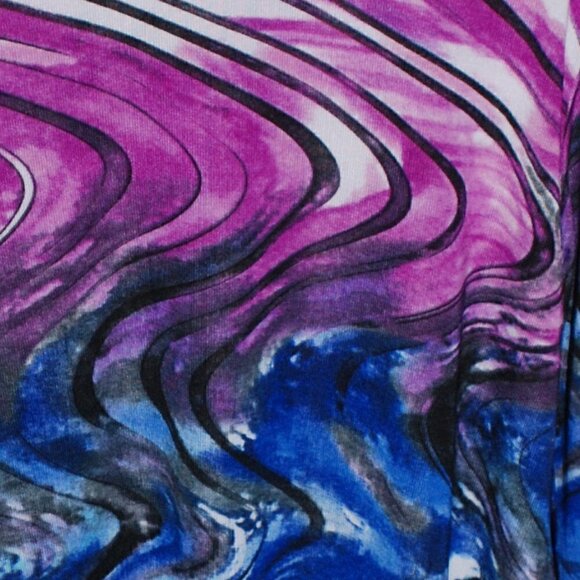 Womens XXL Purple Blue & White Long Sleeve Shirt EUC 26” pit to pit - Picture 2 of 4